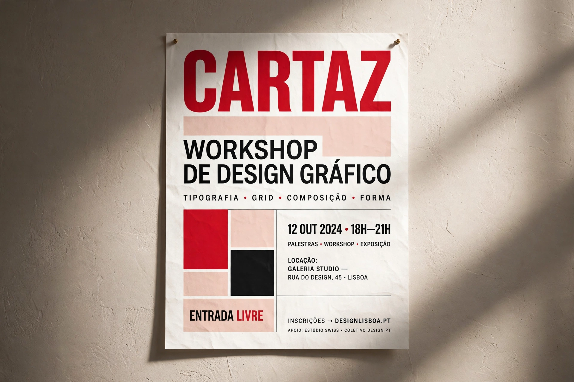 Cartaz criado pelo Olli Designer